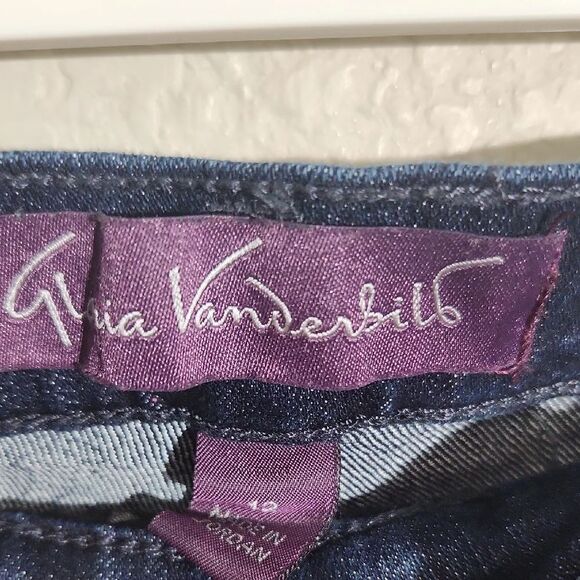 Gloria Vanderbilt Jeans Amanda 12 LONG Dark Wadh Blue High Rise - Picture 2 of 10
